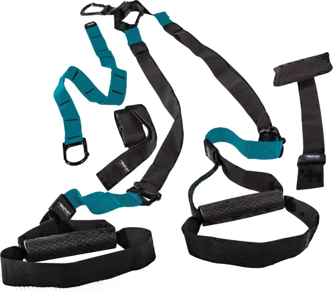 Avento Suspension Trainer Set - Zwart/Blauw