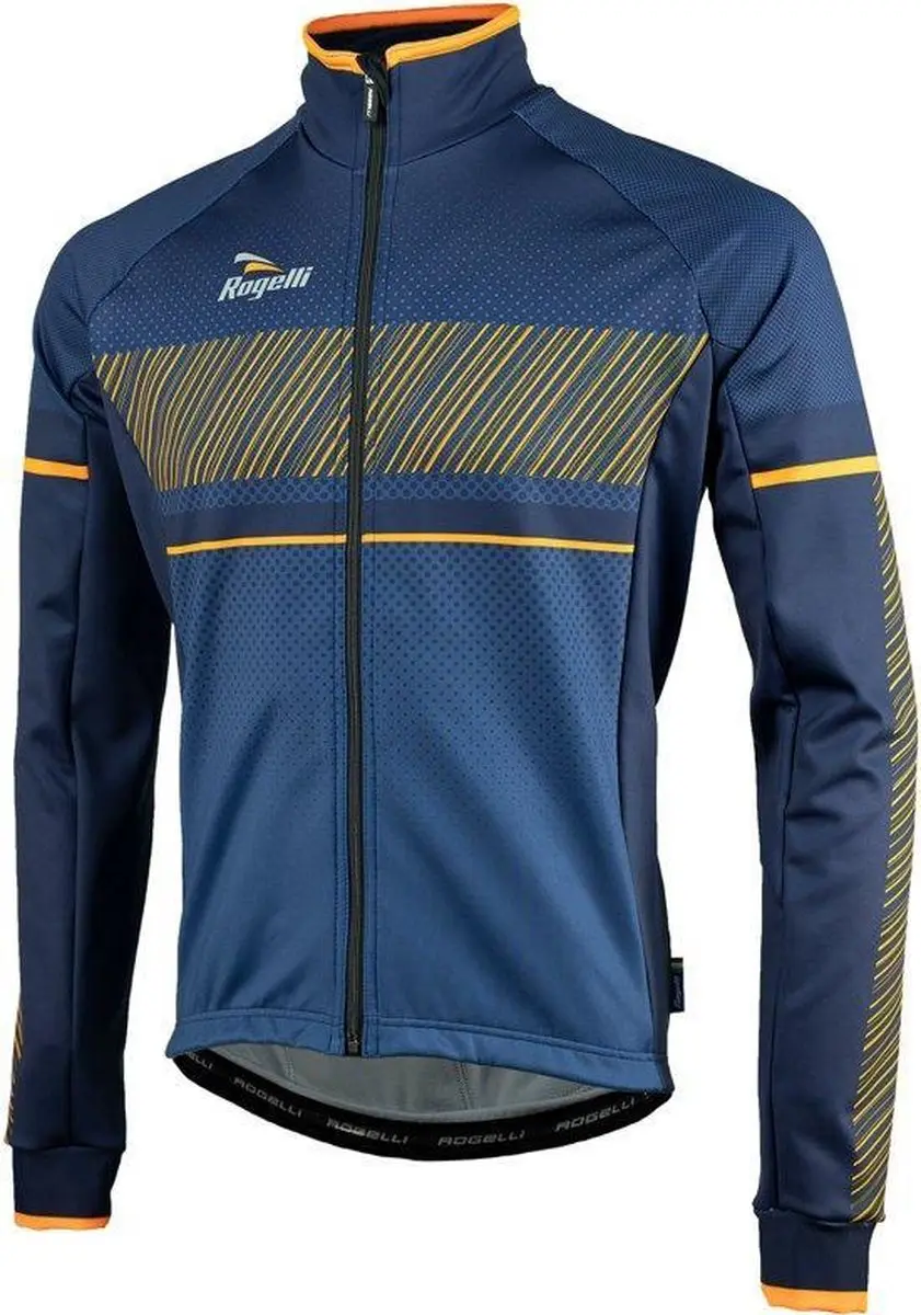 Winterjack Ritmo Blauw/Oranje S