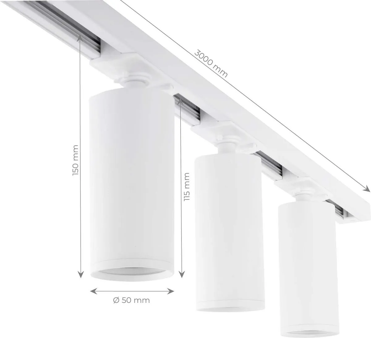 Ledvion LED Railverlichting 3M - 8 Spots 5W 2700K Dimbaar - afbeelding 6 van 6