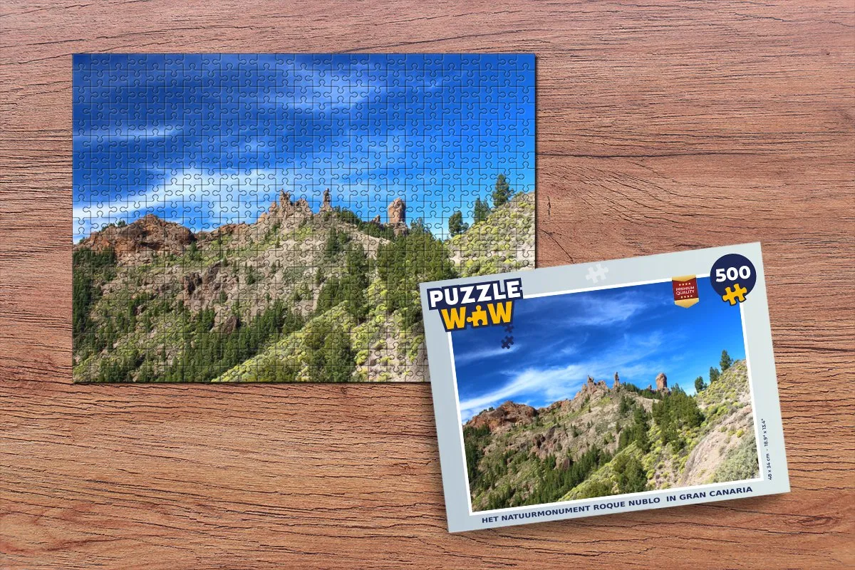 PuzzleWow Roque Nublo Gran Canaria Legpuzzel 500 Stuks - Multicolor