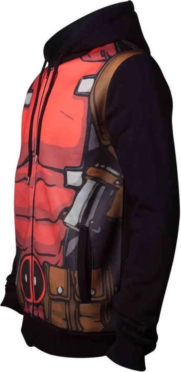 Marvel Deadpool Hoodie - Zwart/Rood S