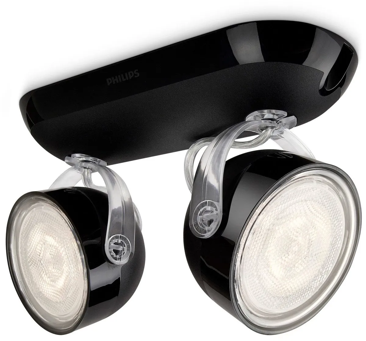 Philips myLiving Dyna Plafondlamp 2 Spots - Zwart