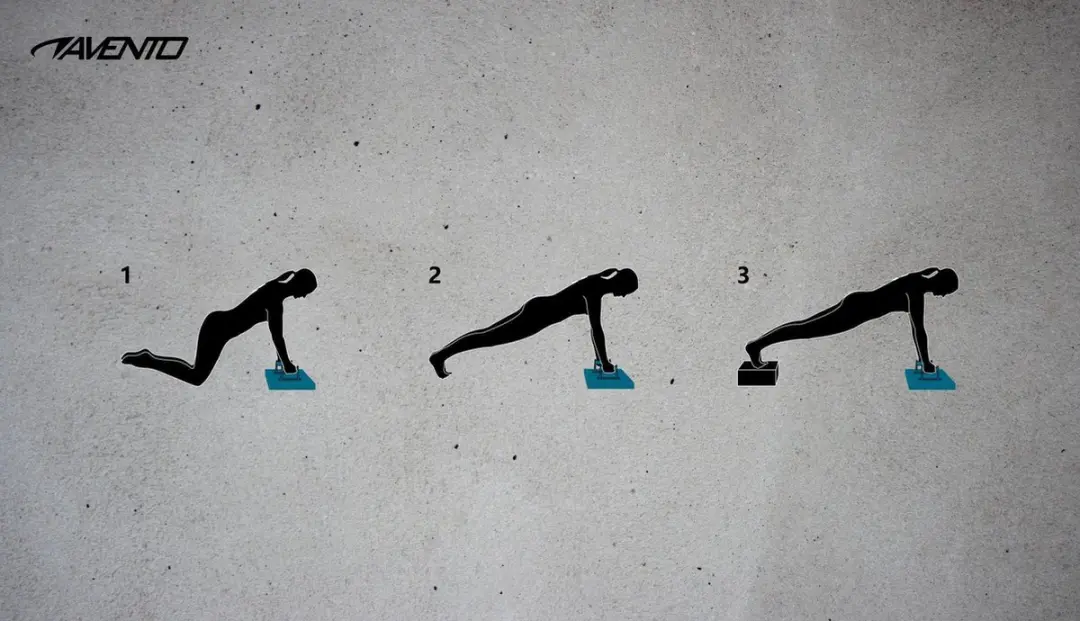 Avento Push-Up Bord Opvouwbaar - Zwart - 64x20x2cm