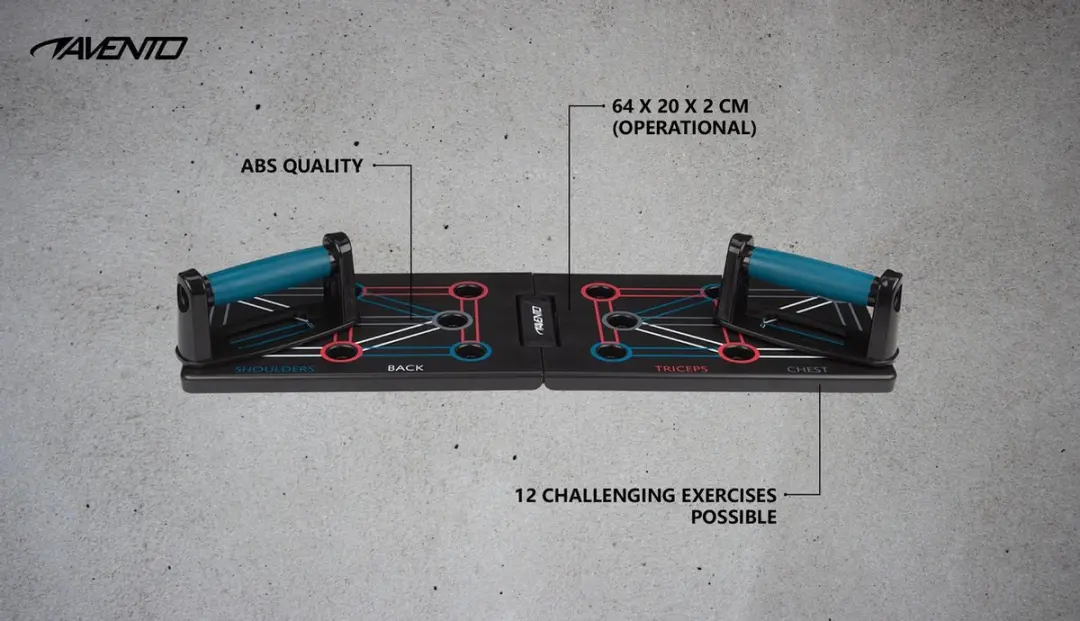 Avento Push-Up Bord Opvouwbaar - Zwart - 64x20x2cm