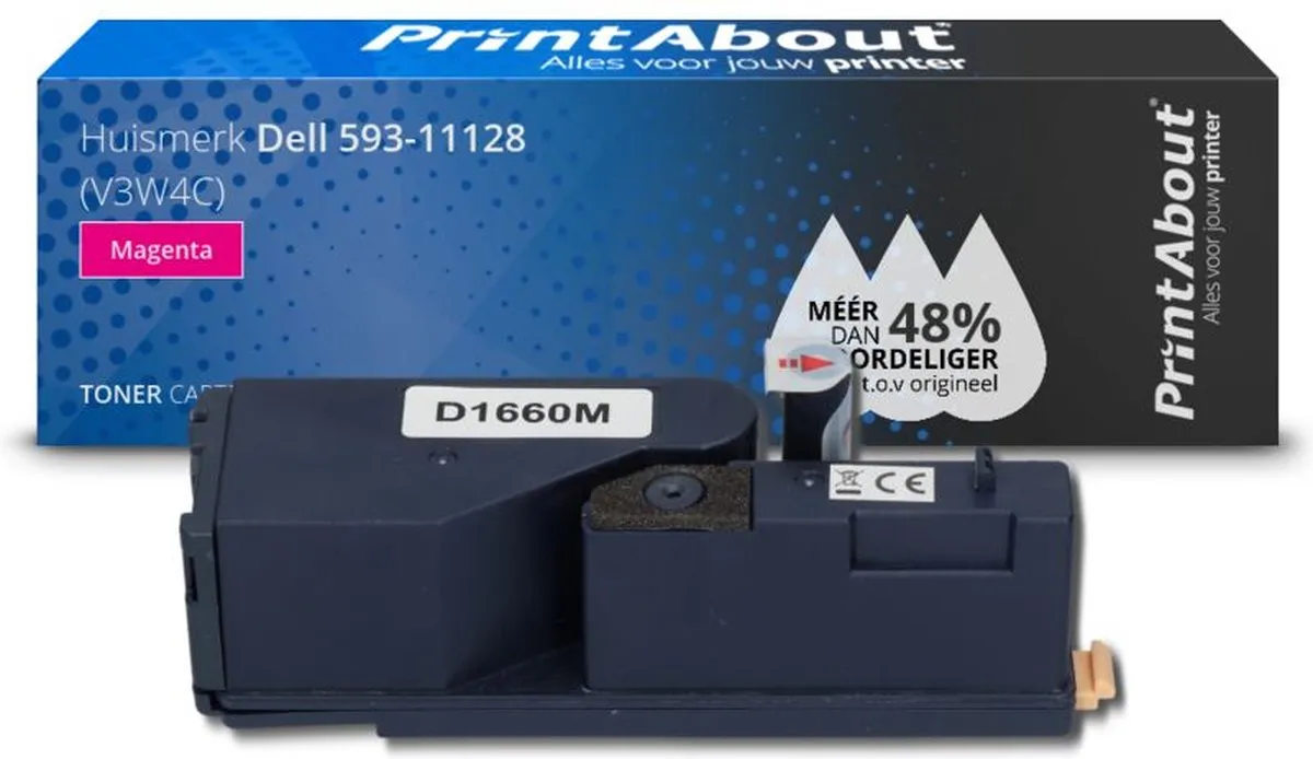 PrintAbout Dell 593-11128-PA Toner Magenta - 1.100 Afdrukken