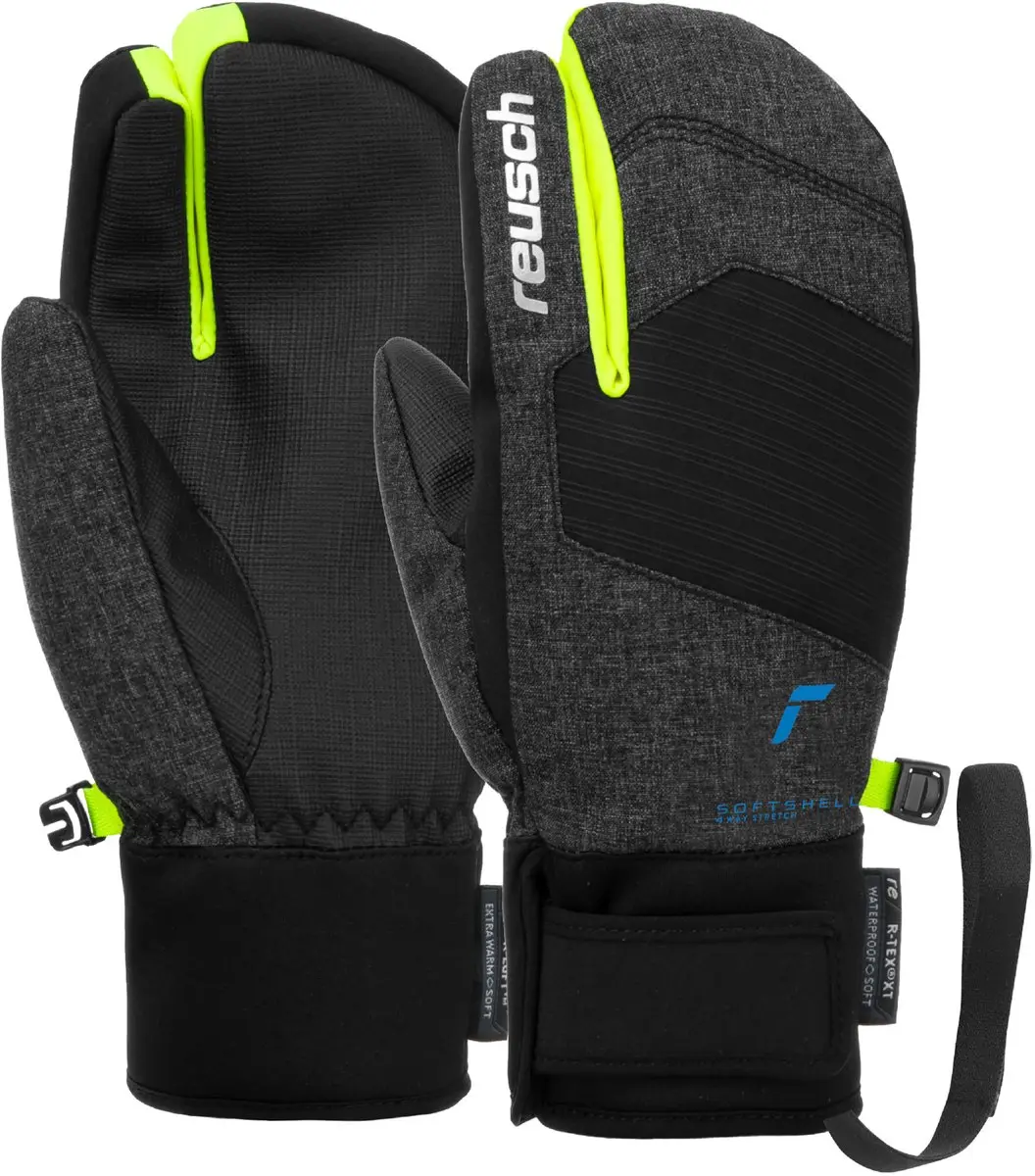 Reusch Simon R-TEX XT Lobster Kinderskihandschoenen - Zwart - 5,5