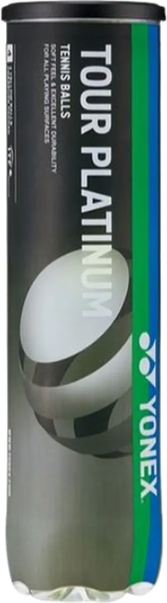 Yonex Tennisballen Platinum Tour Gasgevuld 4 Ballen