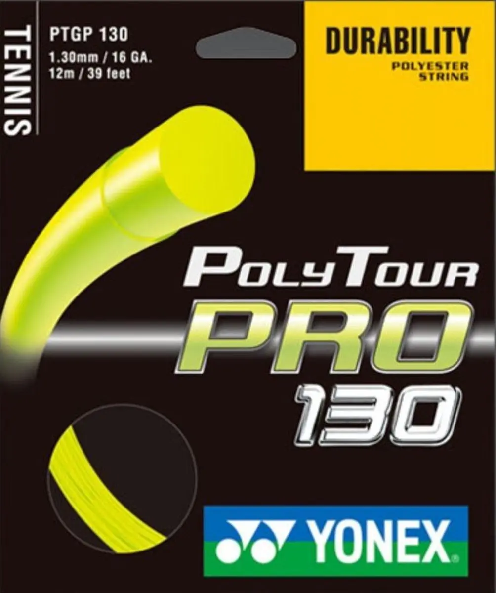Yonex Tennissnaar Polytour Pro 1,30 Snaardikte 12 Meter Geel