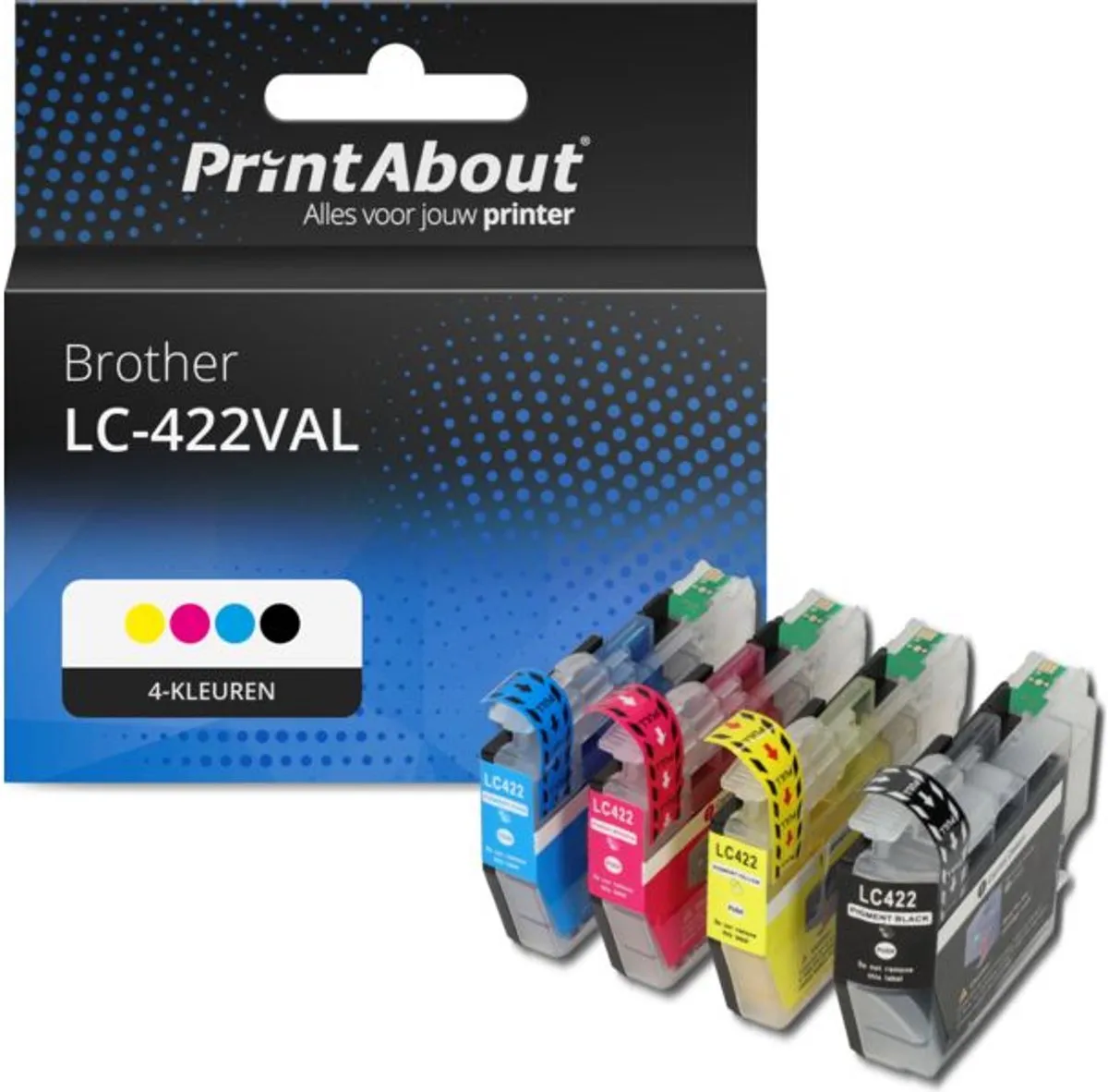 PrintAbout LC-422VAL Inktcartridge 4-kleuren Multipack - 3600 pagina's