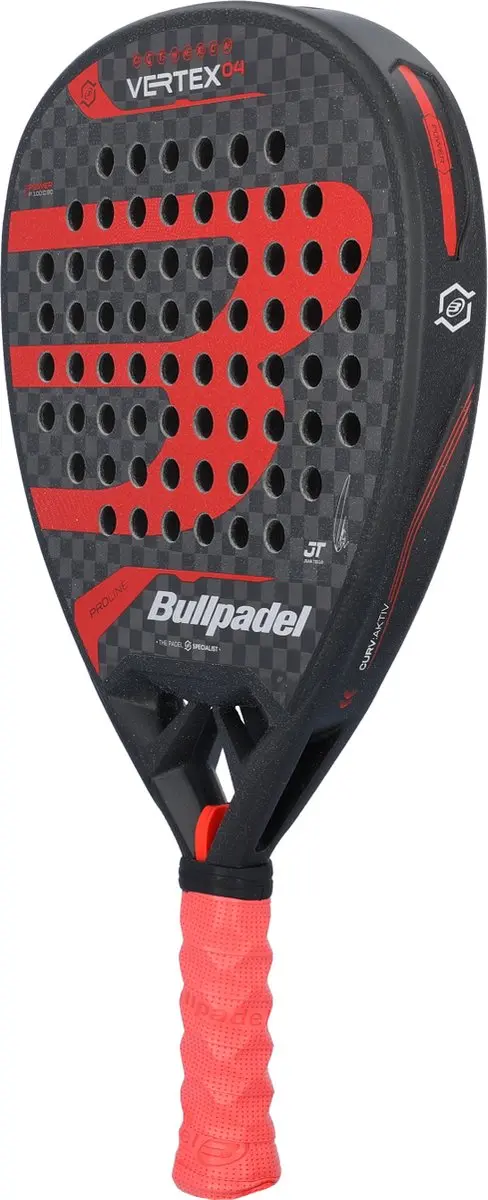Bullpadel Vertex 04 2024 Padelracket - L0 - Zwart/Rood - afbeelding 4 van 6