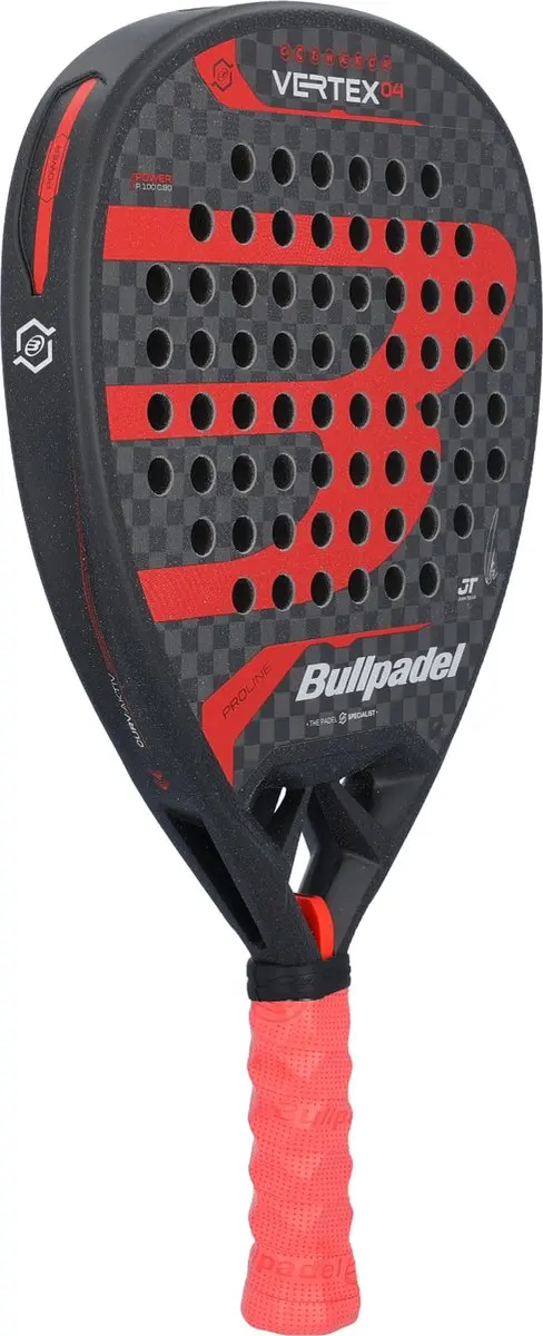 Bullpadel Vertex 04 2024 Padelracket - L0 - Zwart/Rood - afbeelding 3 van 6