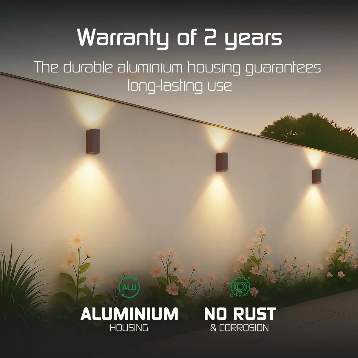 LEDVION Wandlamp Buiten Santa Barbara Roest - 2x GU10