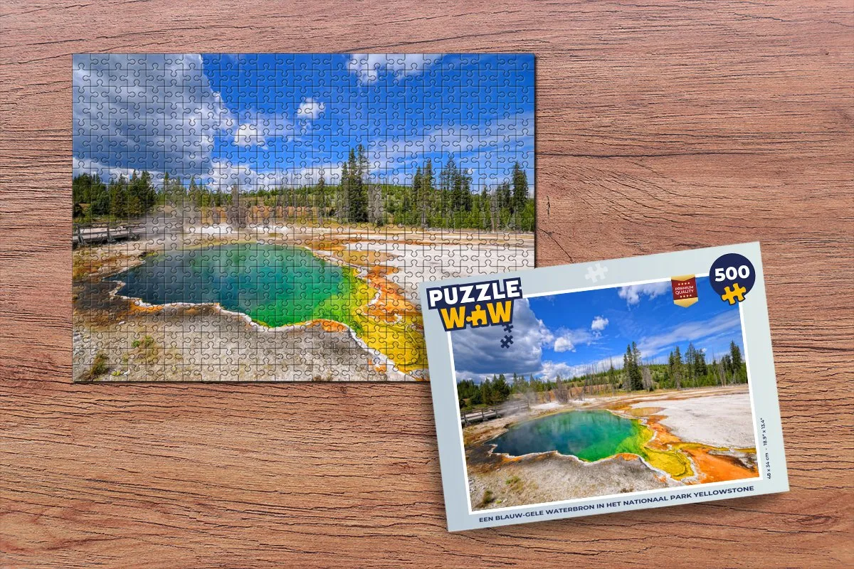 PuzzleWow Yellowstone Waterbron Puzzel 500 Stuks - Multicolor