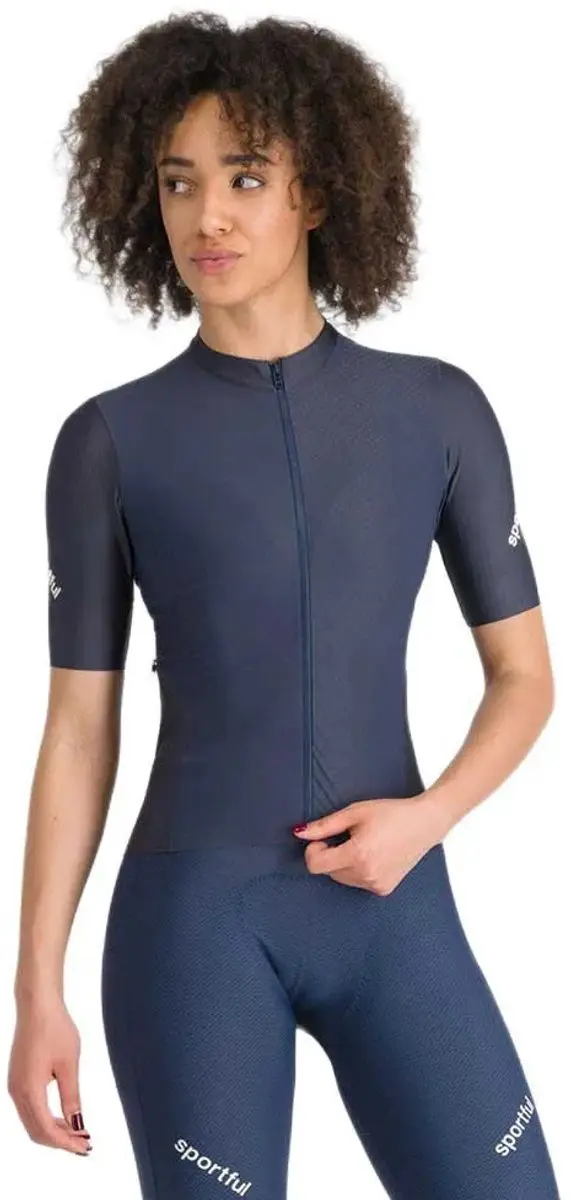 Sportful Hyperepic Korte Mouw Wielertrui Blauw S Vrouw