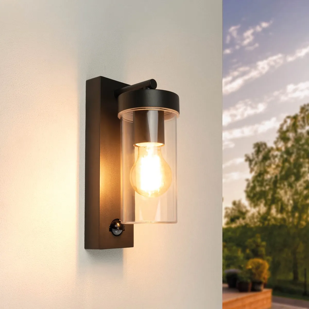 Ledvion LED Wandlamp met Sensor E27 IP44