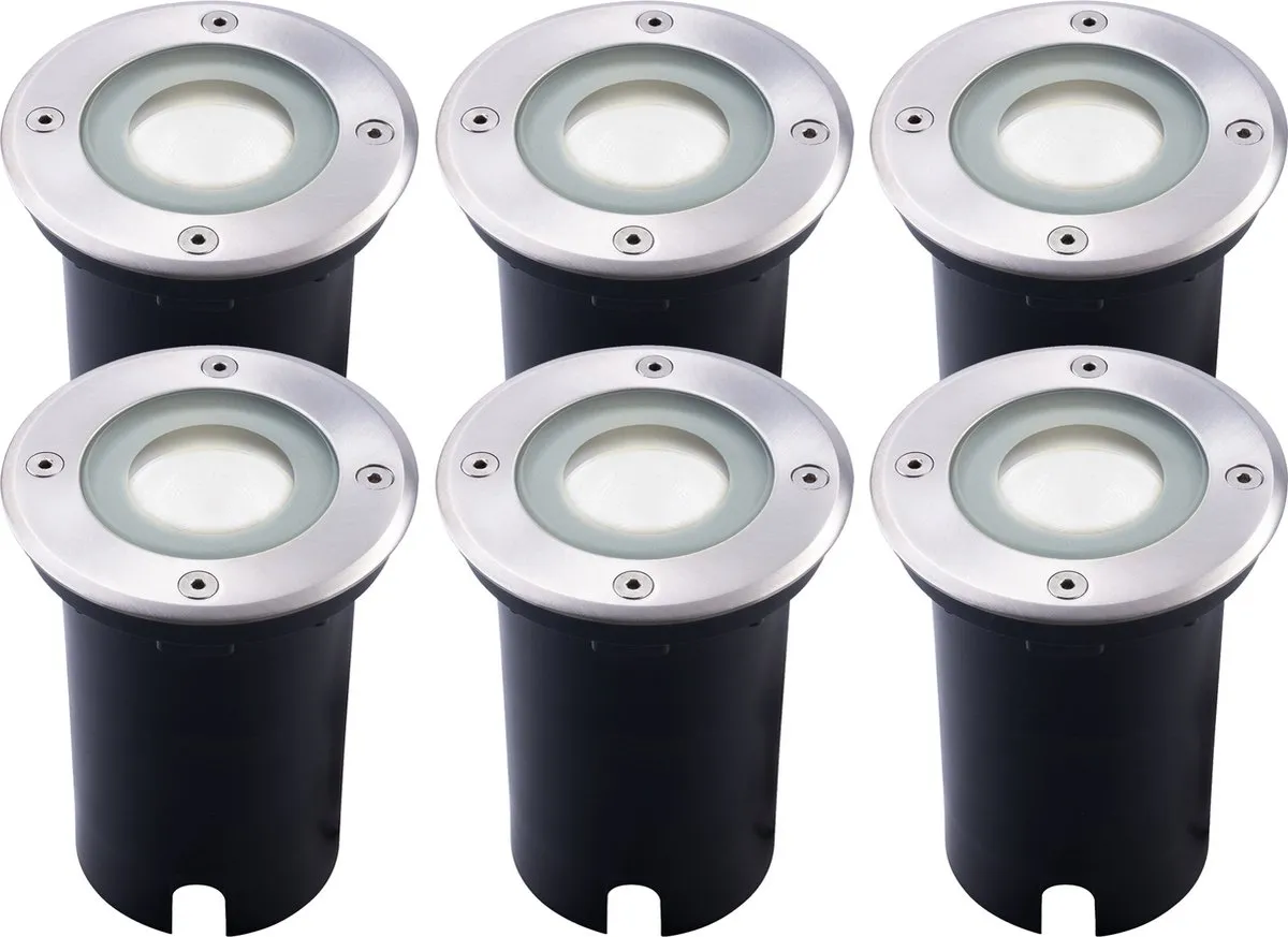 LEDVION 6x LED Grondspot 5W 6500K GU10 IP67