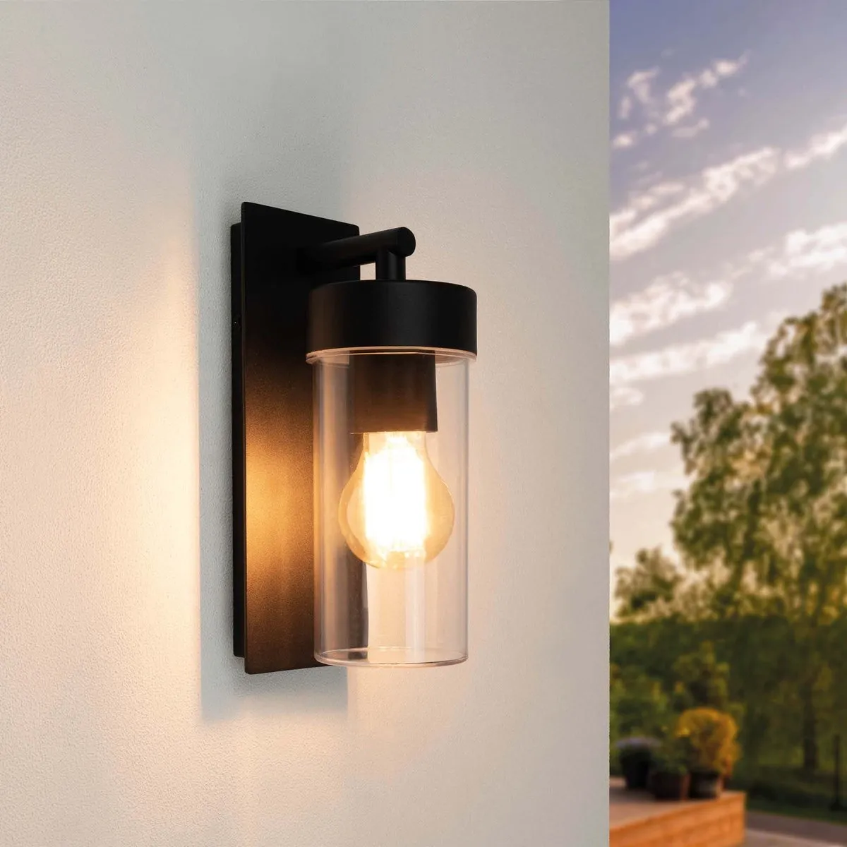 Ledvion Industriele LED Wandlamp E27 IP44 - 2x 0,5W Zwart