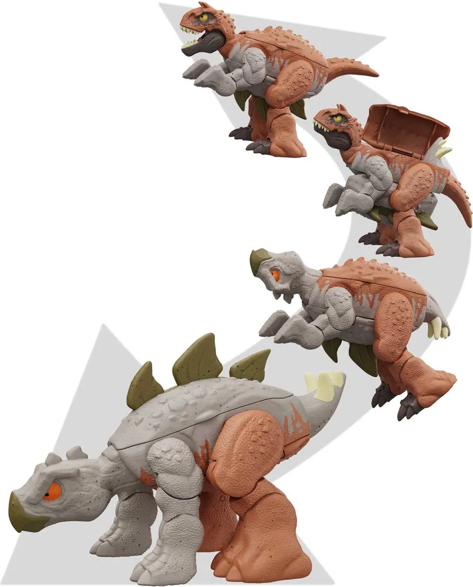 Jurassic World Woeste Wisselaars Carnotaurus & Stegosaurus HLP07 - afbeelding 3 van 6