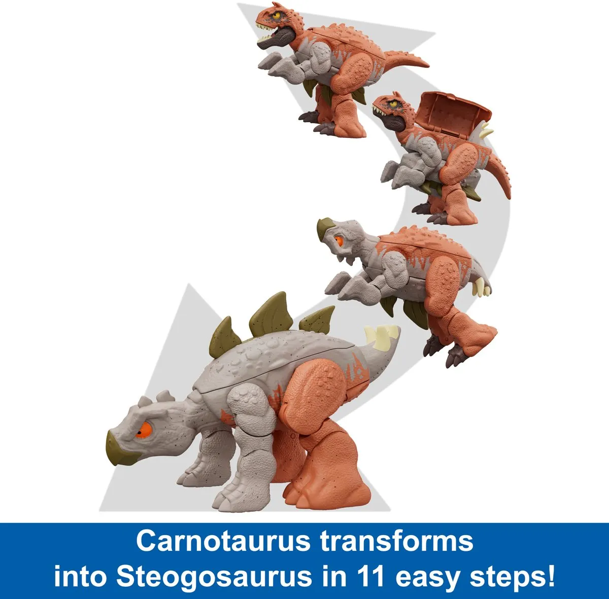 Jurassic World Woeste Wisselaars Carnotaurus & Stegosaurus HLP07 - afbeelding 4 van 6