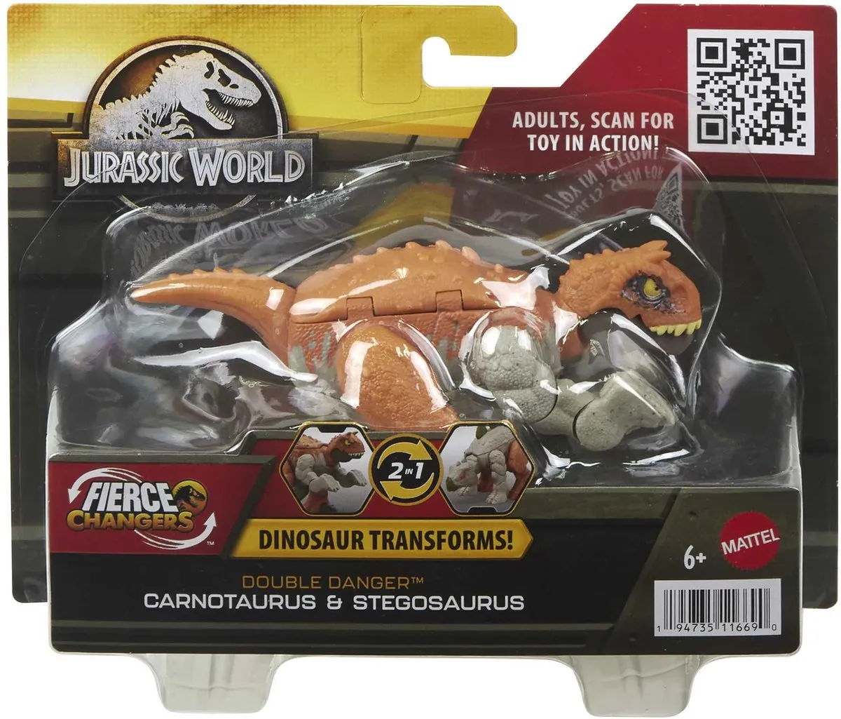 Jurassic World Woeste Wisselaars Carnotaurus & Stegosaurus HLP07