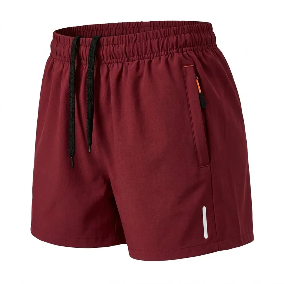 Baksteenrode sportshort dames maat M zomer korte sportbroek met elastische taill