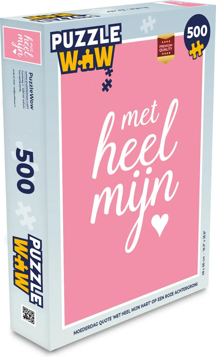 PuzzleWow Moeder Legpuzzel 500 Stuks - Multicolor