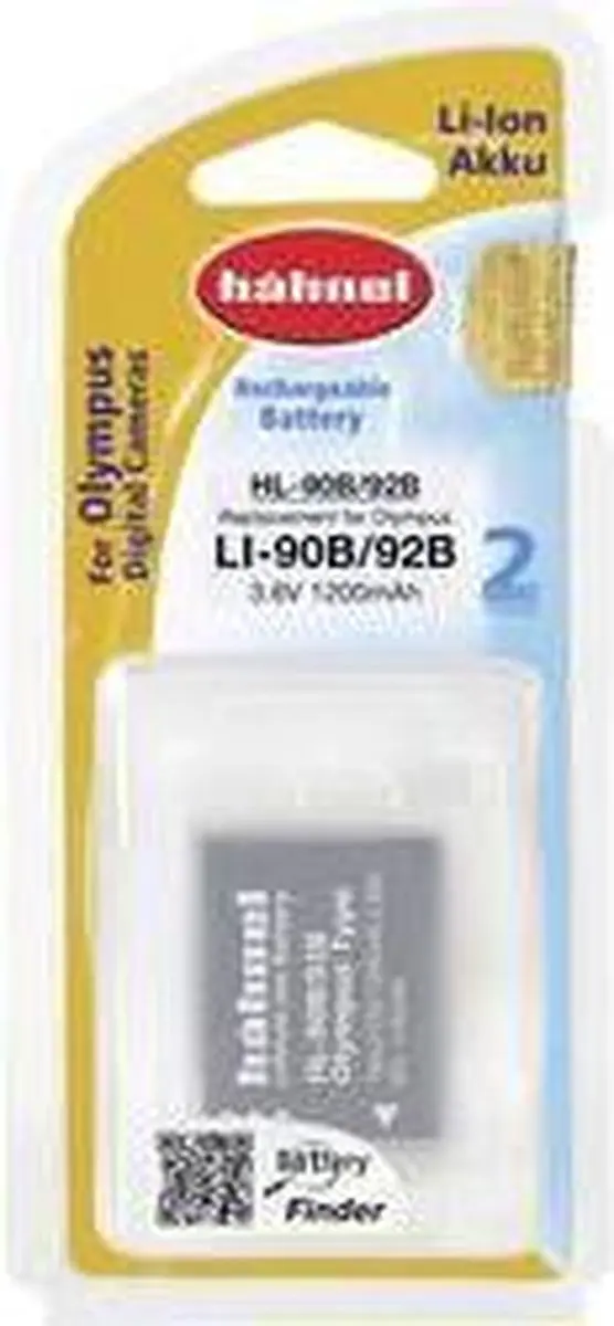 Hähnel Accu Olympus HL-90B/92B - 1200mAh - afbeelding 2 van 6