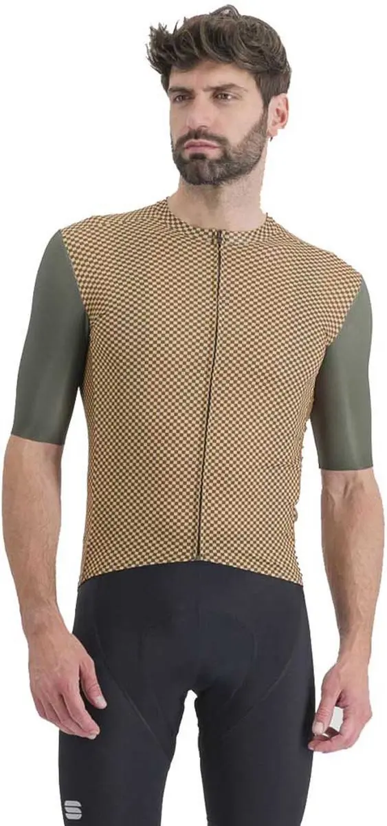 Sportful Checkmate Korte Mouw Wielertrui Groen L Man