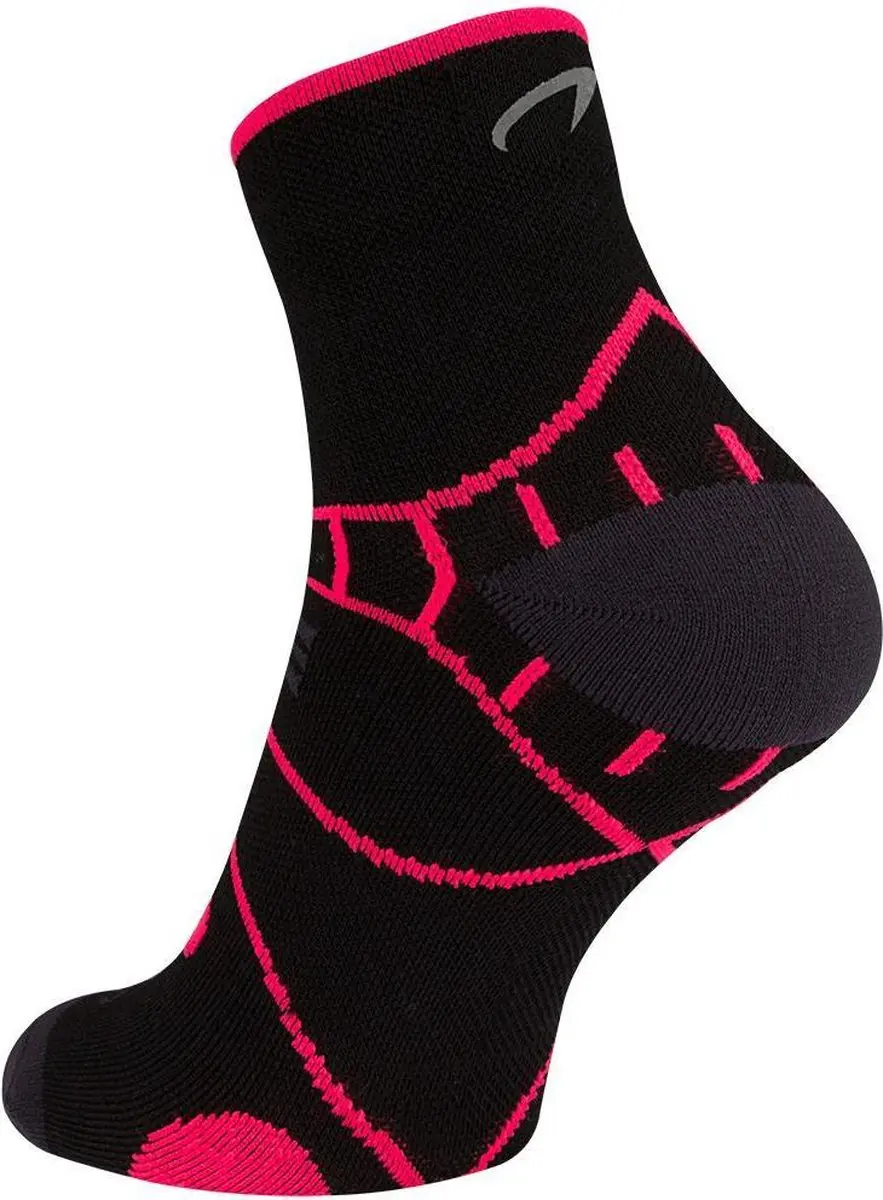 Avento Wielrensokken Climayarn 35-38 - Zwart/Roze - afbeelding 2 van 5