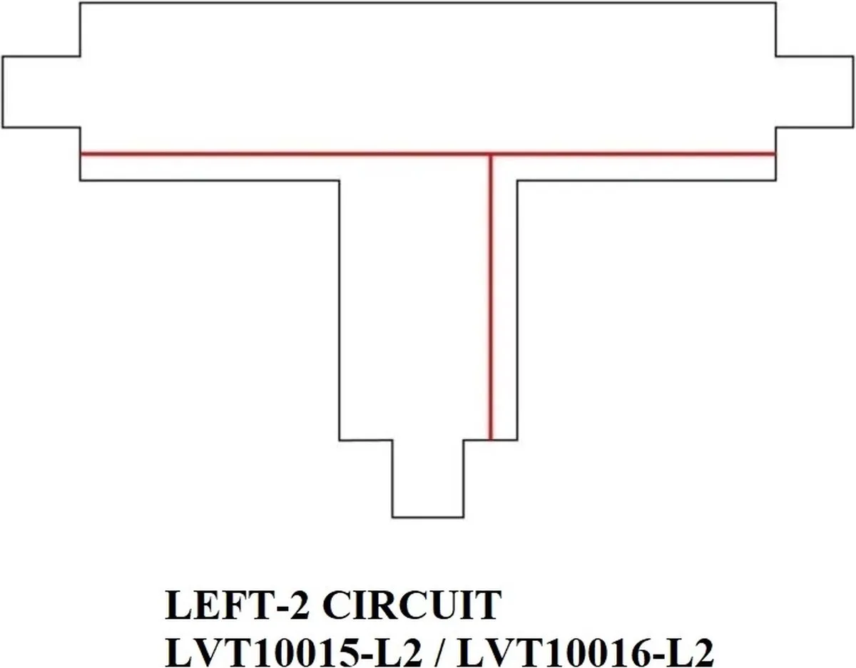 Ledvion 1-Fase Rail T-Vorm Connector Links-2 - Zwart
