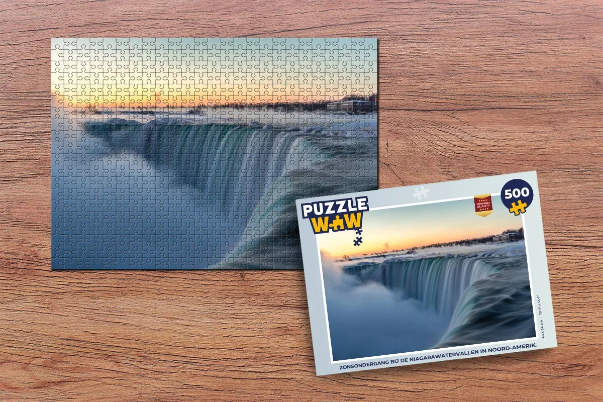 PuzzleWow Legpuzzel Niagarawatervallen 500 Stuks - Multicolor
