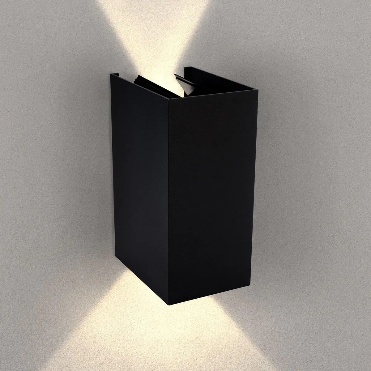 LEDVION LED Wandlamp 7W 3000K IP54 - Zwart