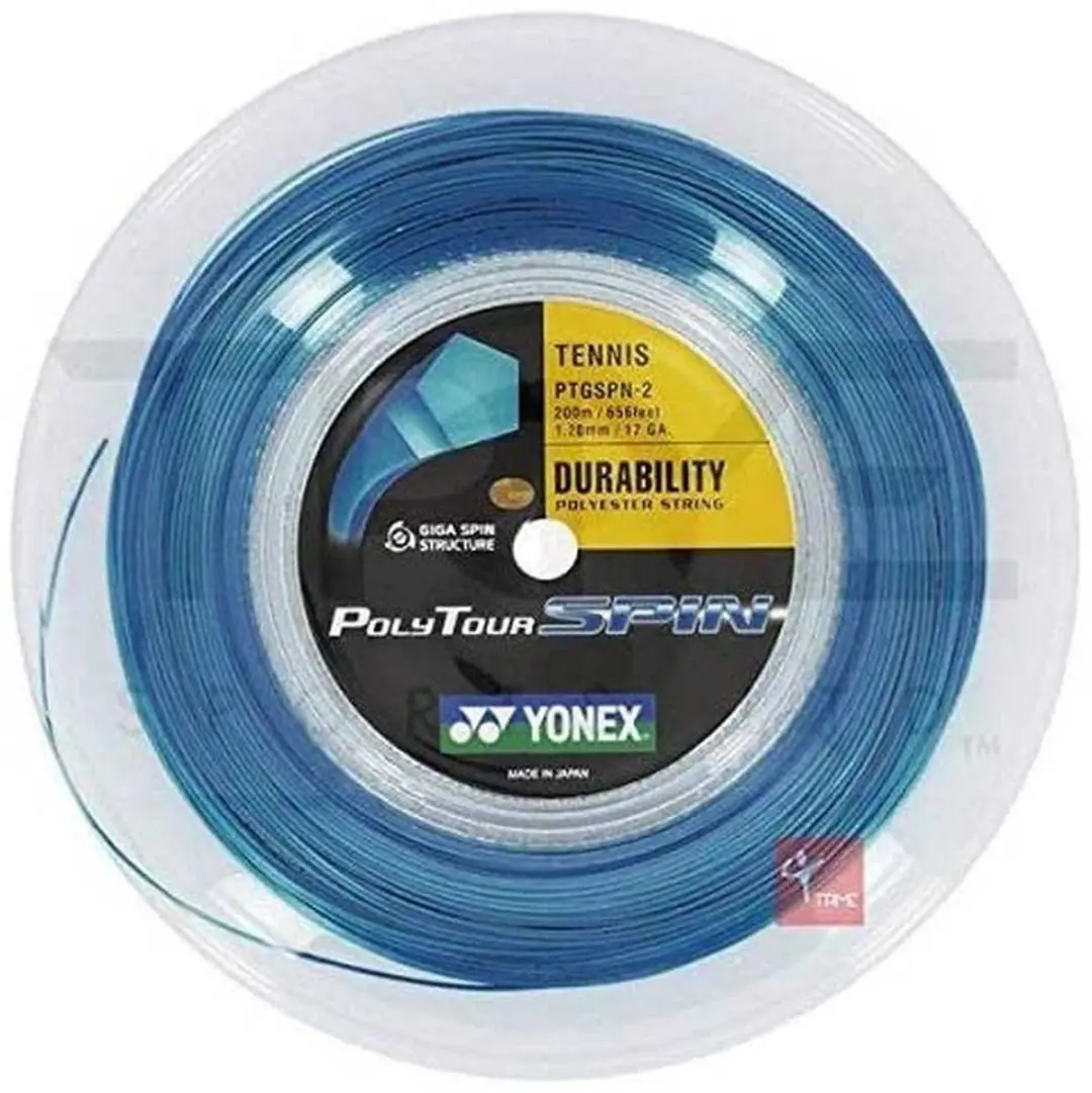Yonex Poly Tour Spin 200 M Tennisracketsnaar Blauw 1.20 mm