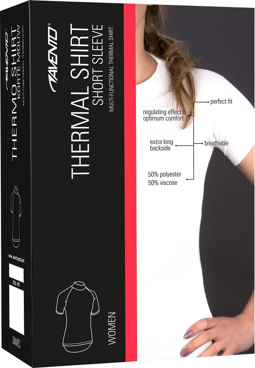 Avento Thermoshirt Korte Mouw - Vrouwen Wit 44 - afbeelding 6 van 6