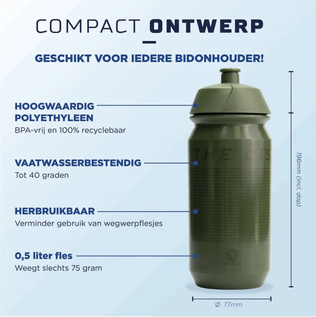 Rogelli Sportbidon 500ml - Groen - afbeelding 4 van 6