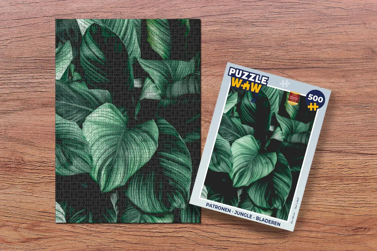 PuzzleWow Jungle Bladeren Tropisch Legpuzzel 500 Stuks - Multicolor