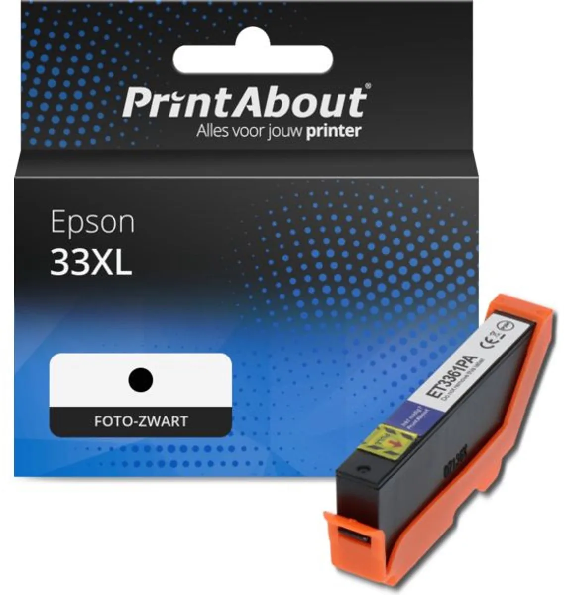 PrintAbout Epson 33XL Foto-zwart Inktcartridge