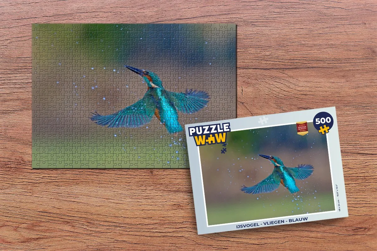 PuzzleWow IJsvogel Vliegen Legpuzzel 500 Stuks - Multicolor