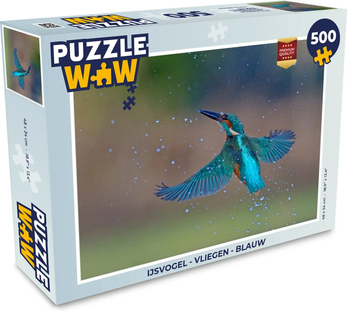 PuzzleWow IJsvogel Vliegen Legpuzzel 500 Stuks - Multicolor