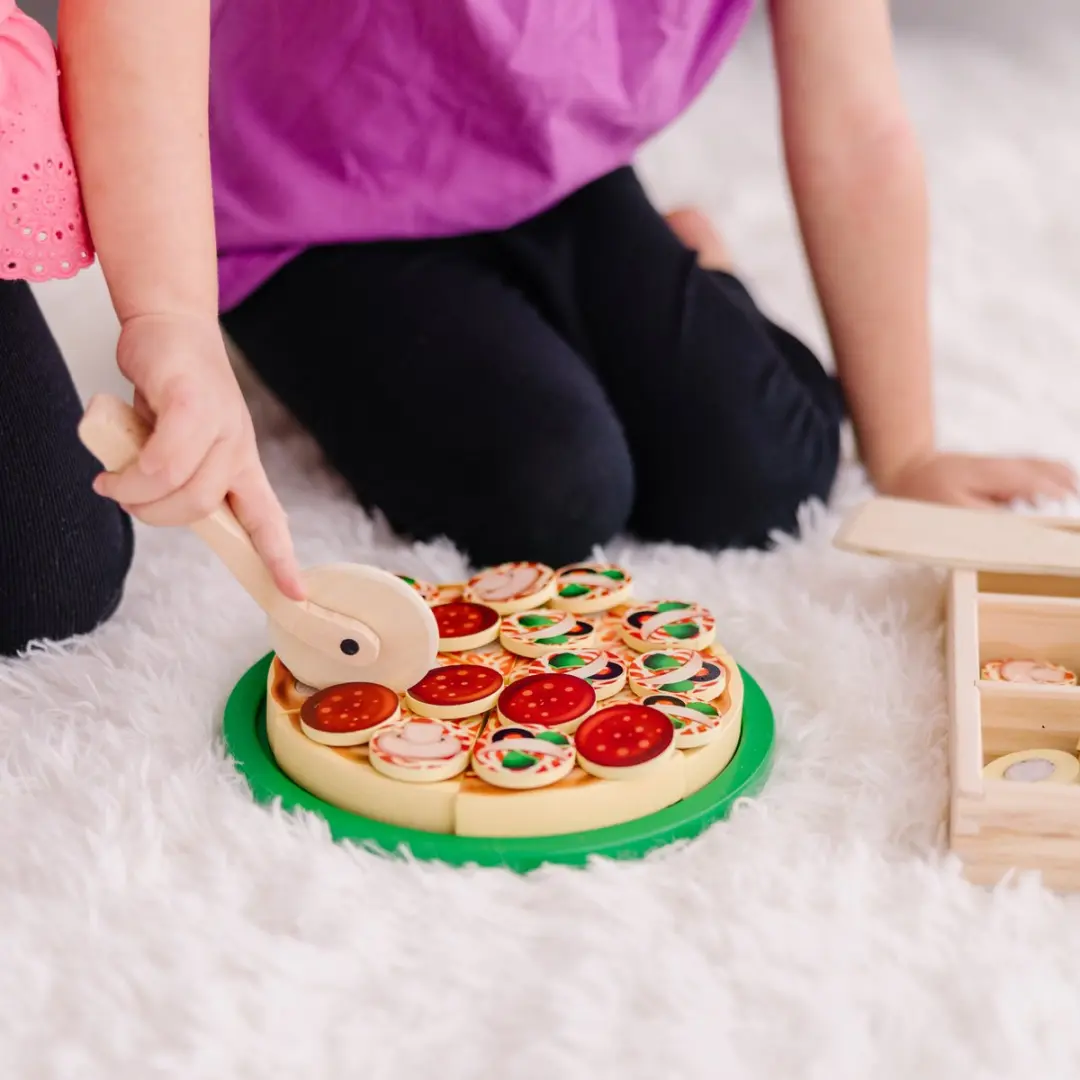 Melissa & Doug Houten Pizzaset - 36 Stukken Meerkleurig - afbeelding 5 van 6