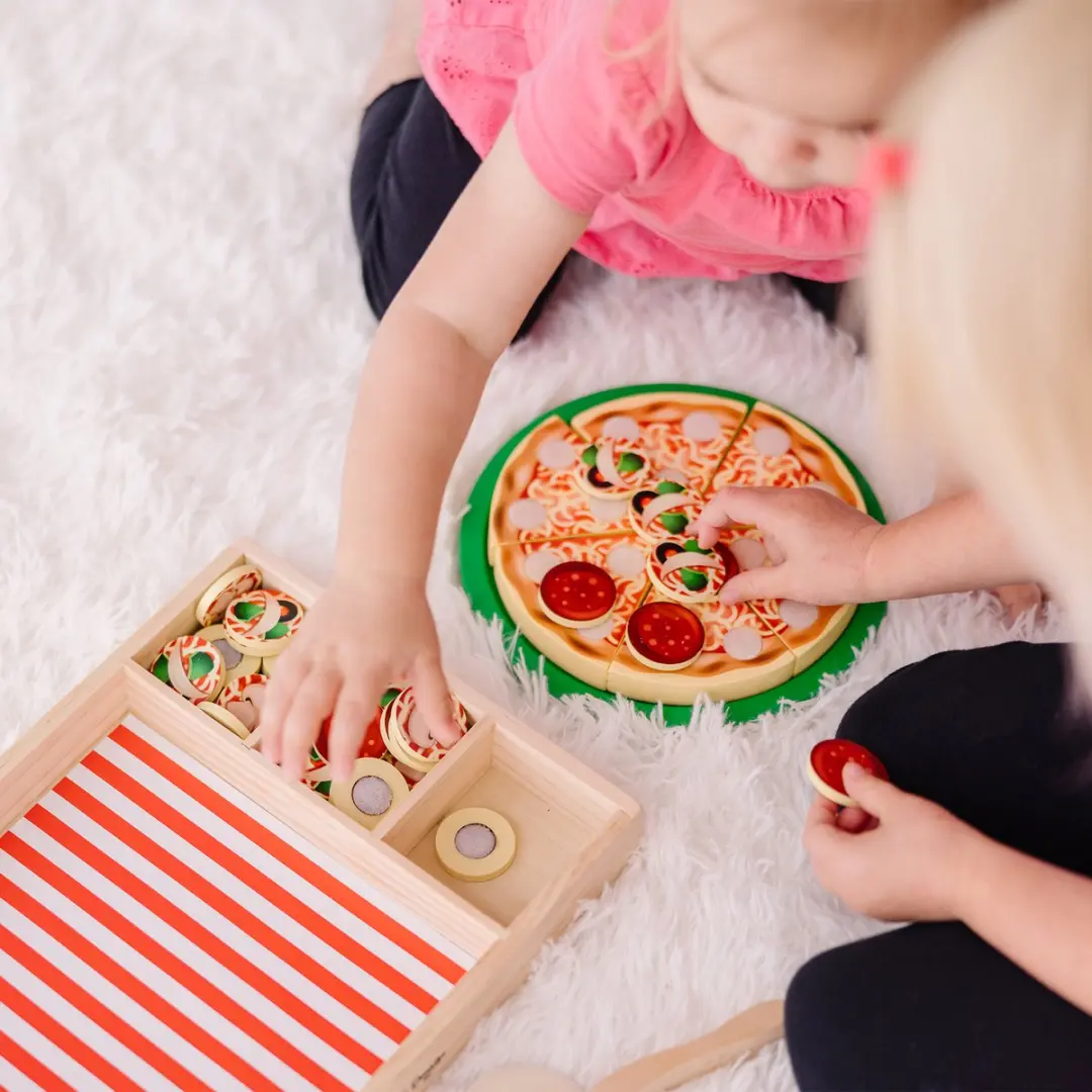 Melissa & Doug Houten Pizzaset - 36 Stukken Meerkleurig - afbeelding 6 van 6