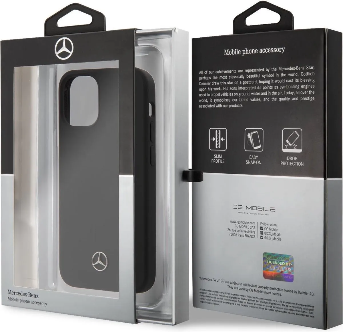Mercedes-Benz iPhone 12 Mini Hoesje - Zwart - 3700740483770