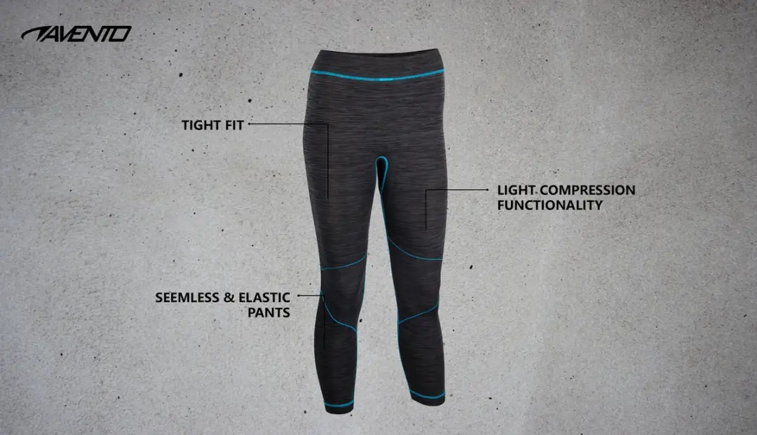 Avento Thermobroek Superior Vrouwen - Zwart/Aqua 42 - afbeelding 5 van 6