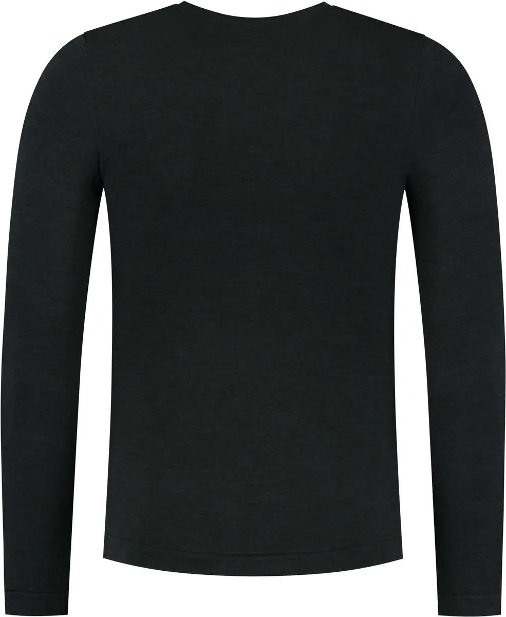 Rogelli Merino Dames en Heren Ondershirt Wielrennen - Lange Mouw - Zwart