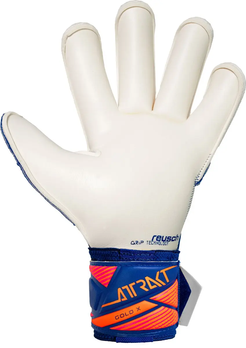 Reusch Attrakt Gold X Roll Finger Keepershandschoenen 10 - Blauwfluo/Orangewit - afbeelding 5 van 6