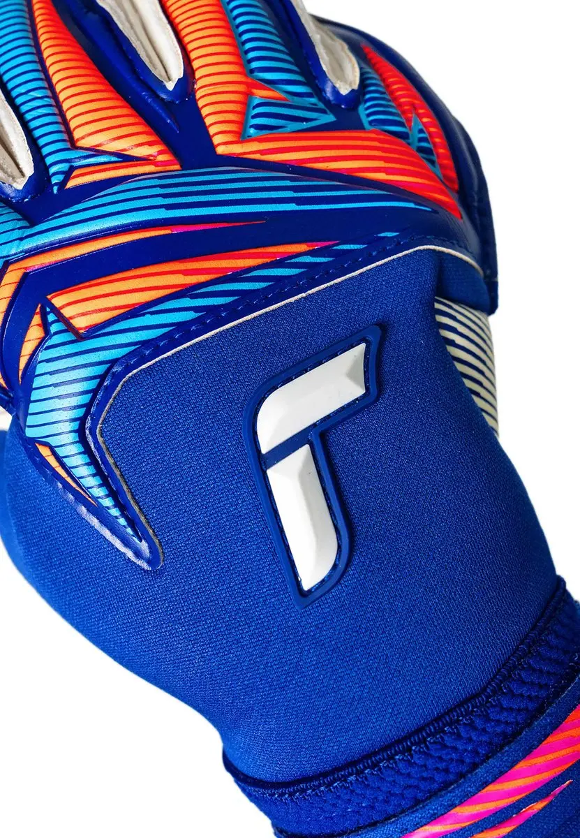 Reusch Attrakt Gold X Roll Finger Keepershandschoenen 10 - Blauwfluo/Orangewit - afbeelding 2 van 6