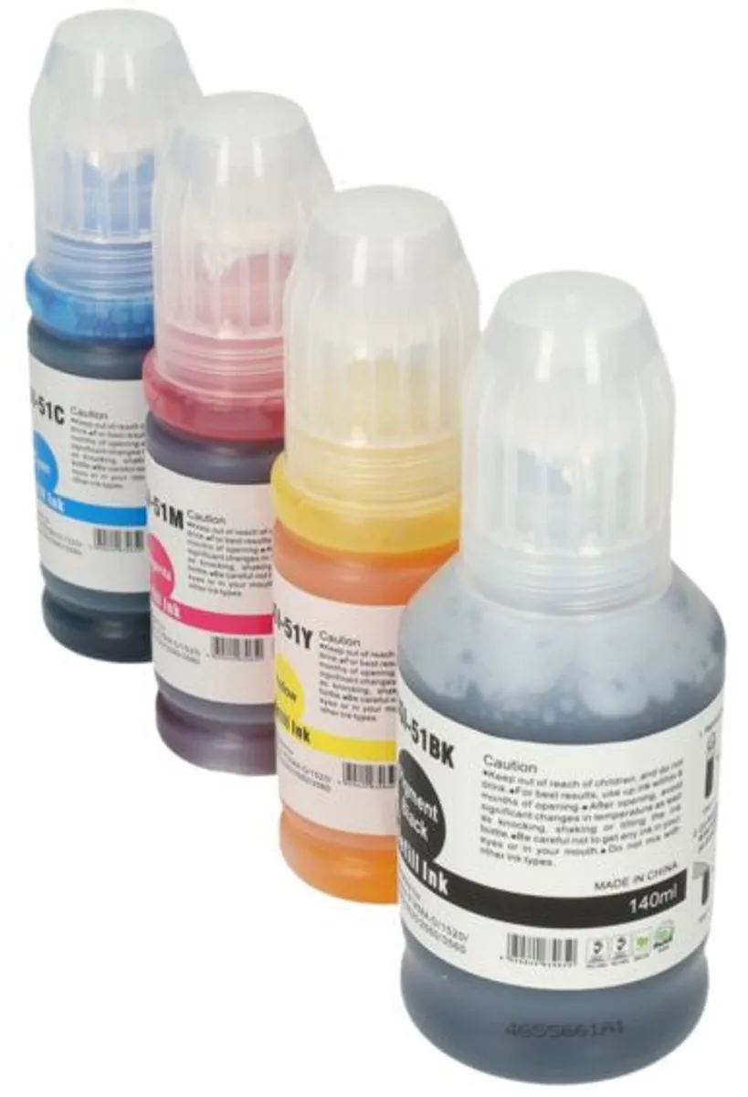 PrintAbout Canon GI-51PGBK/C/M/Y Inktcartridge Voordeelbundel - 4 Stuks