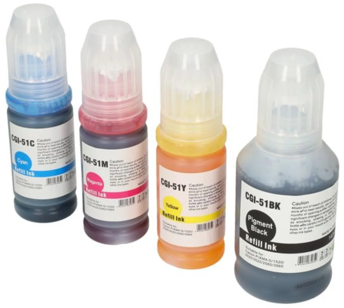 PrintAbout Canon GI-51PGBK/C/M/Y Inktcartridge Voordeelbundel - 4 Stuks