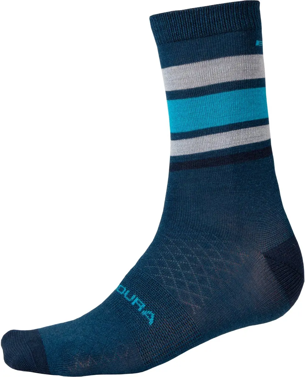 Endura Baabaa Merino Stripe Sock Blueberry