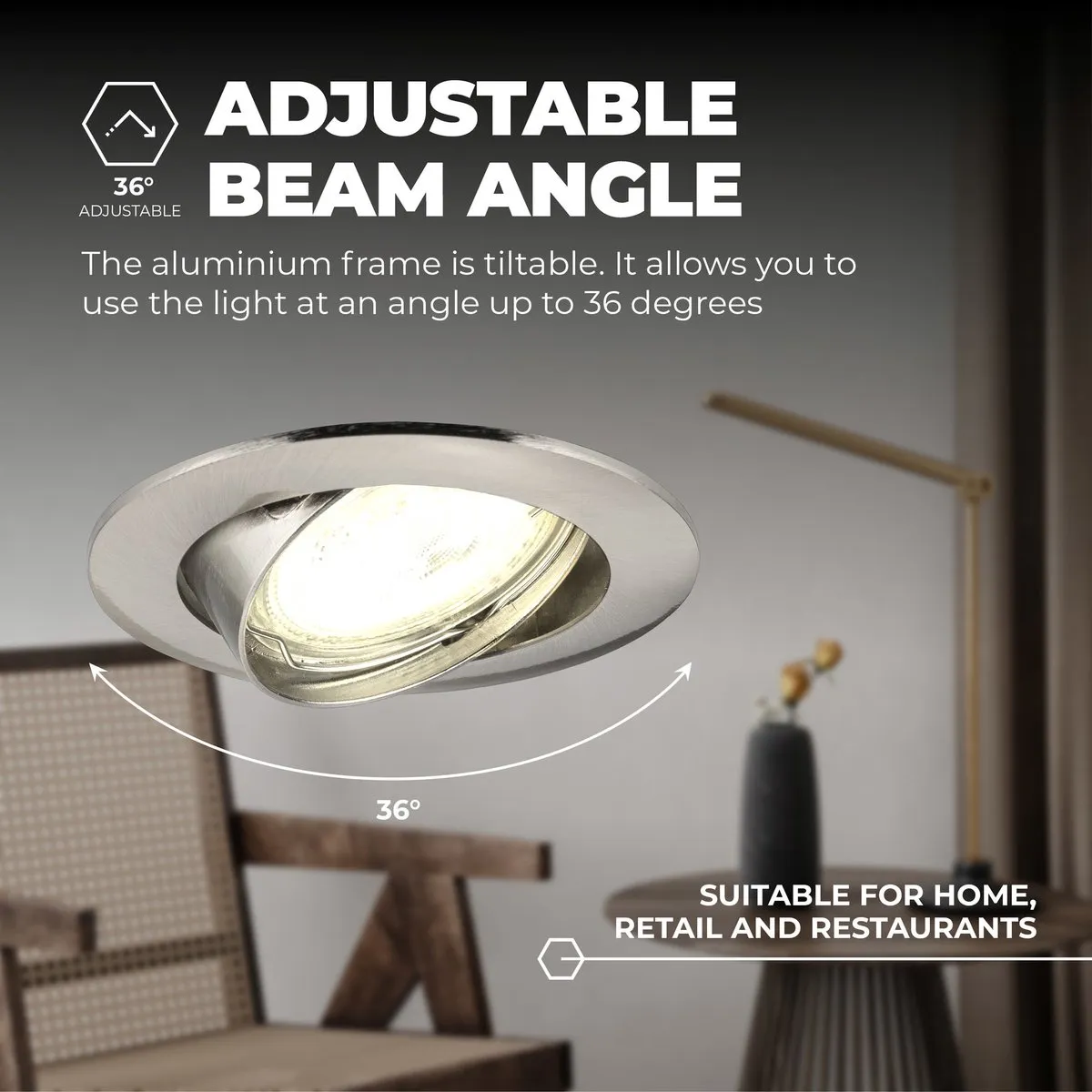 Ledvion Amsterdam LED Inbouwspot 3W - Zwart - 2700K